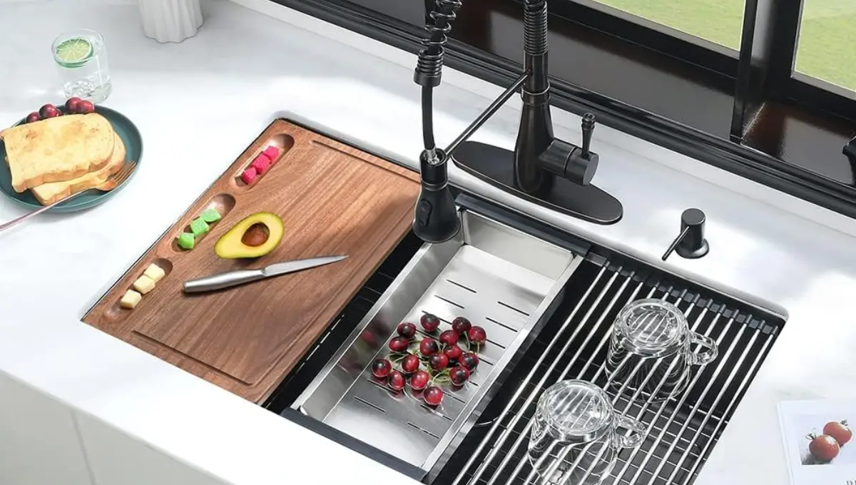 stainless steel colander for workstation kitchen sink